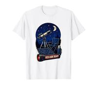 Red Light Ready Notte di Astronomia Telescopio Attrezzatura Maglietta