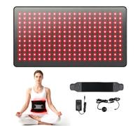 Red Light Therapy con 660 e 850 nm, cintura a luce rossa 60 x 30 cm, 5 livelli di luminosità e timer, ideale per schiena, gambe, spalle e collo