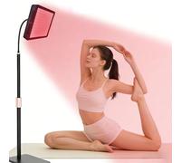 Red Light Therapy Lamp for Face & Full Body, 660 nm/850 nm Dual Wavelengths, 100 LED con supporto regolabile, luminosità e timer, Gooseneck flessibile a 360° - Home Use