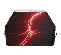 Red Lightning splendida copertura per barbecue da 165 cm, impermeabile, resistente, antistrappo, materiale resistente allo sbiadimento, copertura per barbecue con coulisse regolabile per polvere e