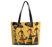 Red Lips Kiss - Borsa a tracolla da donna, in pelle, con manico superiore, casual, da lavoro, da viaggio, Cultura Creativa Africana, 29*34*14cm