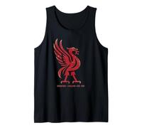 Red Liverpool Inghilterra EST. 1207 Liverbird colossale Invecchiato Canotta