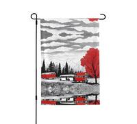 Red London Street Bandiera da giardino double-face 71,1 x 101,6 cm (leggera) - vivace stampa all-over decorazione per cortile, giardino, terrazza o portico