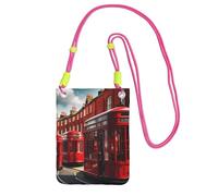 Red London Street Print Borsa a tracolla da donna, borsa a tracolla, borsa da viaggio, mini borsa per telefono, portafoglio per telefono