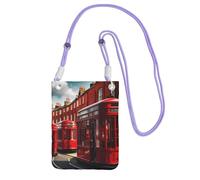 Red London Street Print Borsa a tracolla da donna, borsa a tracolla, borsa da viaggio, mini borsa per telefono, portafoglio per telefono