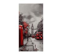 Red London Street Summer Door Cover Large Hanging Banner Welcome Door Cover Sfondo Banner per porta d'ingresso Party Spring Indoor Outdoor Decor