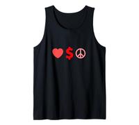 Red Love, Ricchezza, Pace Red Graphic Canotta