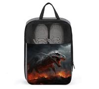 Red Magma Flying Dragons - Borsa per scarpe con chiusura a cerniera, borsa portaoggetti con manico e portatile, resistente all'acqua, essenziale da viaggio