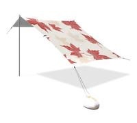 Red Maple Fall Leaves Progettato UPF50+ Beach Cabana Tenda Impermeabile Grande Portatile Sun Shelter con Borsa per il Trasporto per Cortile, Prato, Parco Casita de Playa para