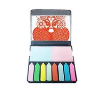 Red Mask Paper-cut Beijing Opera Pattern Self Stick Note Color Page Marker Box