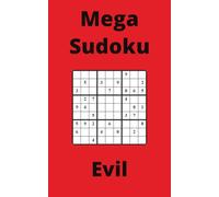 Red Mega Sudoku Book, 9x9 Puzzles, 100 Pages, 5x8, Evil