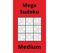 Red Mega Sudoku Book, 9x9 Puzzles, 50 Pages, 5x8, Medium