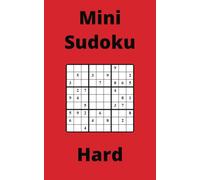 Red Mini Sudoku Book, 9x9 Puzzles, 100 Pages, 5x8, Hard