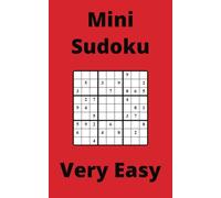 Red Mini Sudoku Book, 9x9 Puzzles, 100 Pages, 5x8, Very Easy