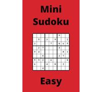 Red Mini Sudoku Book, 9x9 Puzzles, 150 Pages, 5x8, Easy
