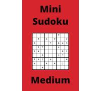 Red Mini Sudoku Book, 9x9 Puzzles, 150 Pages, 5x8, Medium
