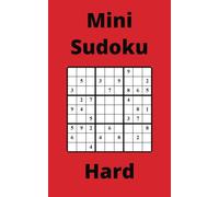 Red Mini Sudoku Book, 9x9 Puzzles, 200 Pages, 5x8, Hard