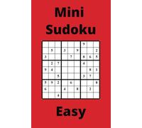 Red Mini Sudoku Book, 9x9 Puzzles, 250 Pages, 5x8, Easy