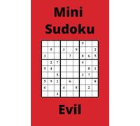 Red Mini Sudoku Book, 9x9 Puzzles, 250 Pages, 5x8, Evil