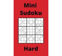 Red Mini Sudoku Book, 9x9 Puzzles, 250 Pages, 5x8, Hard