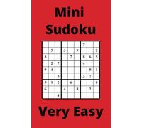 Red Mini Sudoku Book, 9x9 Puzzles, 250 Pages, 5x8, Very Easy