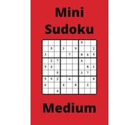 Red Mini Sudoku Book, 9x9 Puzzles, 300 Pages, 5x8, Medium