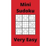 Red Mini Sudoku Book, 9x9 Puzzles, 300 Pages, 5x8, Very Easy