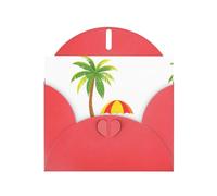 Red MJHKXLJ - Biglietto di auguri per il tempo libero in estate, con stampa perlata, busta inclusa, perfetto per Natale, compleanni, San Valentino, matrimoni e molto altro ancora