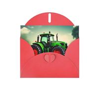 Red MJHKXLJ - Biglietto di auguri perlato con stampa a tema trattore, busta inclusa, perfetto per Natale, compleanni, San Valentino, matrimoni e molto altro ancora