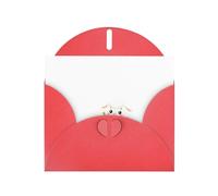Red MJHKXLJ - Biglietto di auguri perlato con stampa di insalata di agnelli e verdure, busta inclusa, perfetto per Natale, compleanni, San Valentino, matrimoni e molto altro ancora