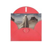 Red MJHKXLJ Ghost in the Desert Prints, biglietto di auguri perlato con busta inclusa, perfetto per Natale, compleanni, San Valentino, matrimoni e molto altro ancora