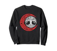 Red Moon Wiccan Celtic Knots Albero della Vita Viking Oracle Felpa