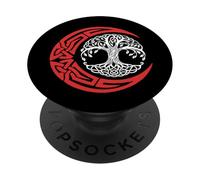 Red Moon Wiccan Celtic Knots Albero della Vita Viking Oracle PopSockets PopGrip Adesivo