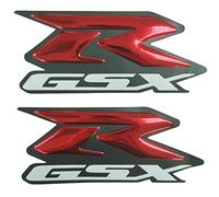 Red Moto Benzina Tank Gasoline 3D Logo Emblema Adesivo Lucido Lucido Aumentare Polish Gloss tridimensionale Compatibile con Suzuki GSXR 600 750 1000 250 1300 Hayabusa