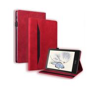 (Red, Multicolor) For Amazon Kindle Paperwhite (2024) Case PU Leather Protective Folio Tablet Cover with Card Holder -