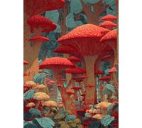 Red Mushroom 500 Piece Jigsaw Puzzles for Adults, Colourful, Challenging & Brainteasing Adult puzzles 500 Pieces Leaf, Fun jigsaws for The Whole Family 20x15 inch