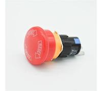 Red Mushroom DC 30V 5A / AC 250V 3A Emergency Stop/e-stop Push Button Switch 3pins NO+NC When Pressed, Twist To Release 1Pcs
