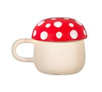 Red Mushroom Mug with Lid