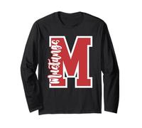 Red Mustangs School Spirit Game Day Mustang Pride Teacher Maglia a Manica