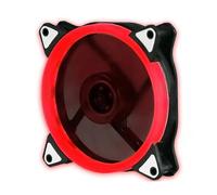 (Red) Mute RGB LED Light Cooling Fan Heat Dissipation Heatsink for Computer PC Case