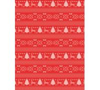 Red Nordic Winter Pattern Notebook - College Ruled Edition: Seasonal pages for handwriting practice, ideas, drafts, and creative notes