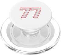 Red Number 77 Sports Player Jersey Fun Game Winner #77 Lucky PopSockets PopGrip per MagSafe