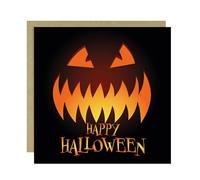 RED OCEAN Biglietto di Halloween felice con zucca biglietto di Halloween con busta kraft per amico, figlia, figlio, coppia spettrale per lui lei