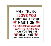 RED OCEAN Biglietto per fidanzato, fidanzata, marito, moglie, Best Thing That Ever Happened To Me I Love You, biglietto per anniversario, San Valentino, per lui e lei, biglietto romantico