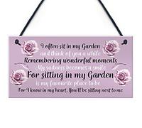 RED OCEAN Cartello commemorativo per giardino casa estiva capannone cartelli da appendere decorazione floreale per la casa