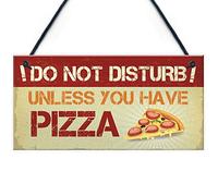 RED OCEAN Cartello per porta della camera da letto con scritta "Do Not Disturb Pizza", regalo di compleanno per fratello, sorella, figlia, figlio