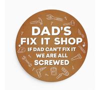 Red Ocean Divertente regalo per papà per compleanno festa del papà FIX IT SHOP cartello capanno targa divertente fai da te appassionato garage capanno papà regali ricordo