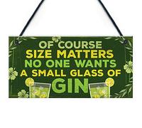 RED OCEAN Divertente targa decorativa da appendere con gin e tonic, per casa, bar, pub, cucina, idea regalo per donne