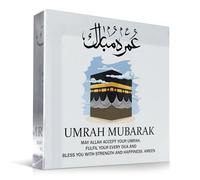 Red Ocean Novità Umrah Mubarak Regali Kaaba Cartello Umrah Mubarak Regali per la famiglia Amici Regalo Islamico Decorazione della Casa Targa Regalo Targa Ricordo