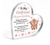 Red Ocean Placca acrilica con scritta in inglese "To My Girlfriend On Your Birthday", regalo di compleanno per fidanzata, regalo romantico per fidanzato, fidanzata, regalo ricordo per lei